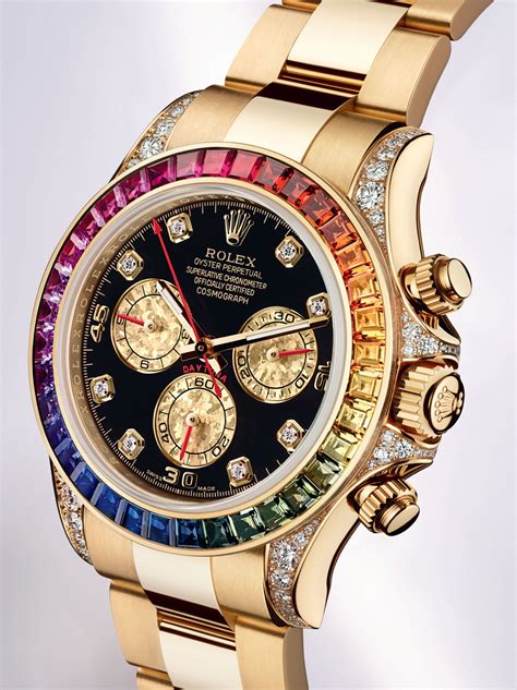 rolex daytona cosmograph rainbow diamond men's watch|rolex daytona rainbow 2021 price.